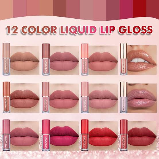 12-Piece Matte Liquid Lipstick & High-Shine Gloss Set – Soft &Smooth Everyday